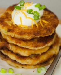 These Cheesy Mashed Potato Pancakes are an easy and tasty breakfast recipe