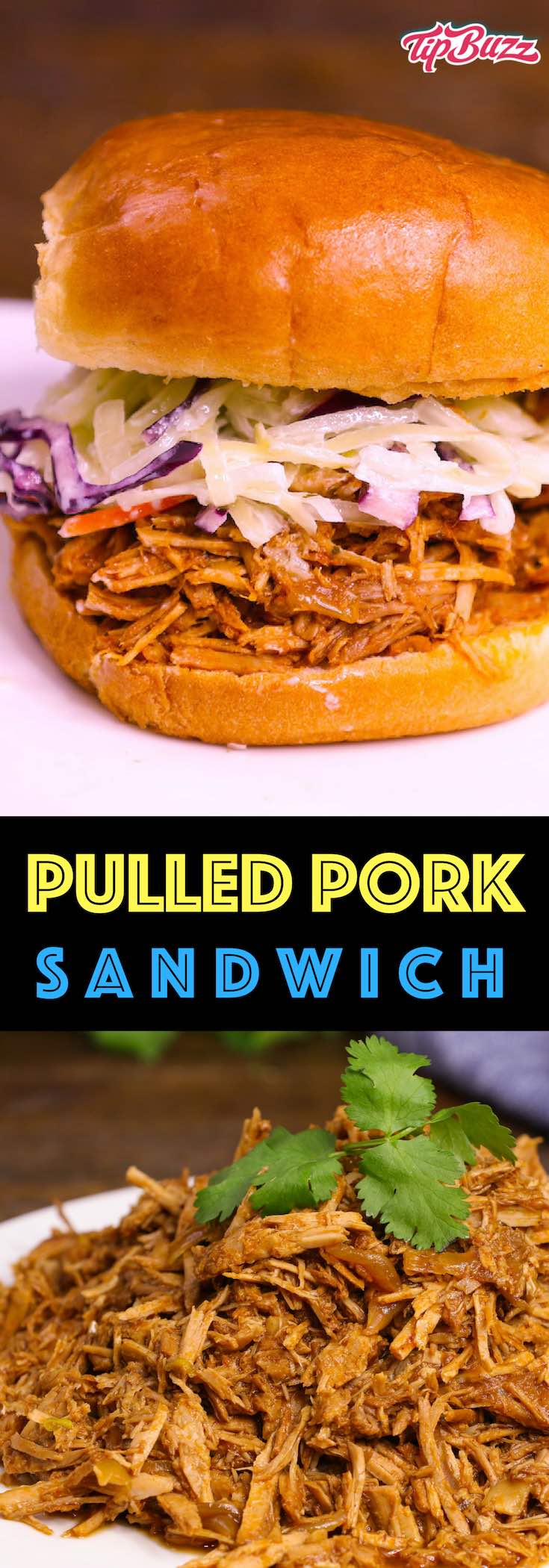 Pulled Pork Sandwich made with juicy and flavorful pork shoulder roast, smothered in a smoky and sweet barbecue sauce. Serve it on your favorite buns with coleslaw for an unforgettable meal! 