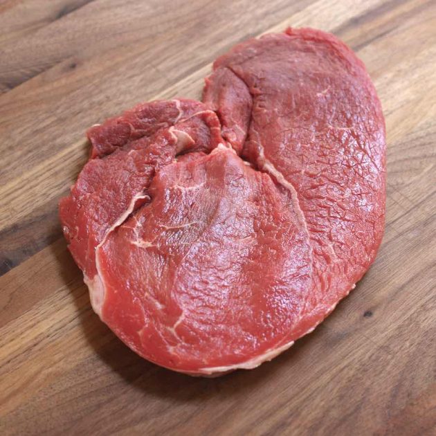 Raw sirloin tip steak