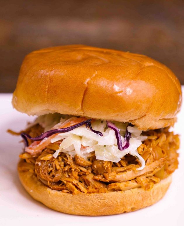 Slow Cooker Pulled Pork Sandwich with Coleslaw