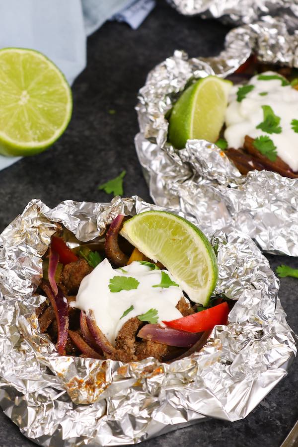 Steak Fajitas Foil Packets