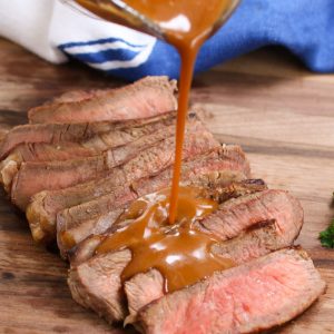 The most flavorful homemade Steak Sauce is made with just a handful of simple ingredients and takes only 15 minutes. It tastes so much better than the store-bought steak sauce.