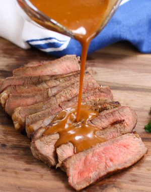 The most flavorful homemade Steak Sauce is made with just a handful of simple ingredients and takes only 15 minutes. It tastes so much better than the store-bought steak sauce.