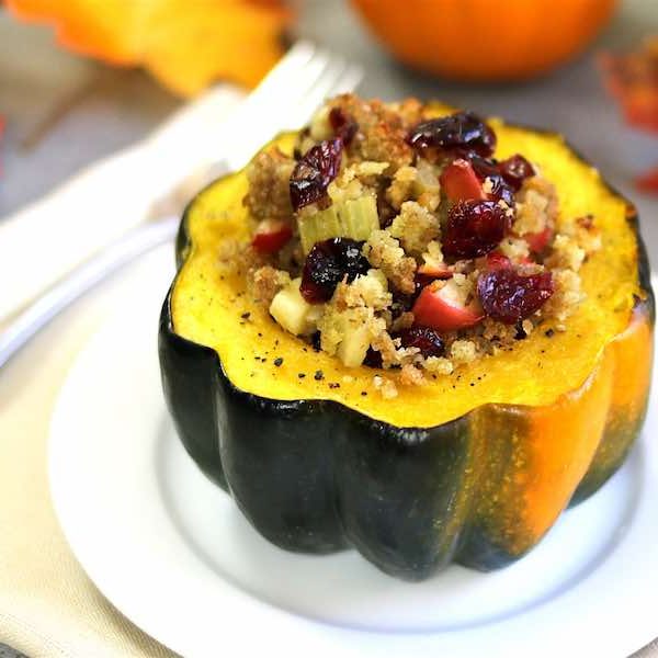 Stuffed Acorn Squash (Vegetarian Recipe) - TipBuzz