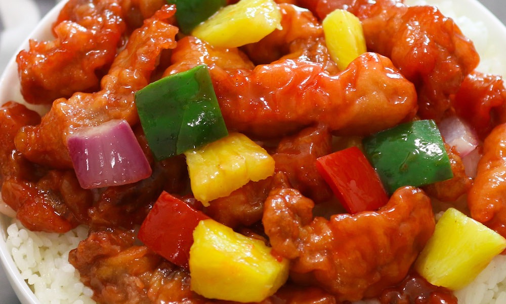 Sweet And Sour Pork With Rice