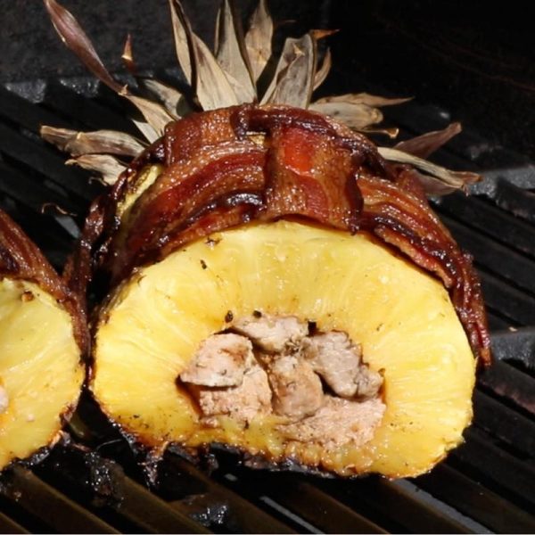 A swineapple with a crispy exterior after grilling