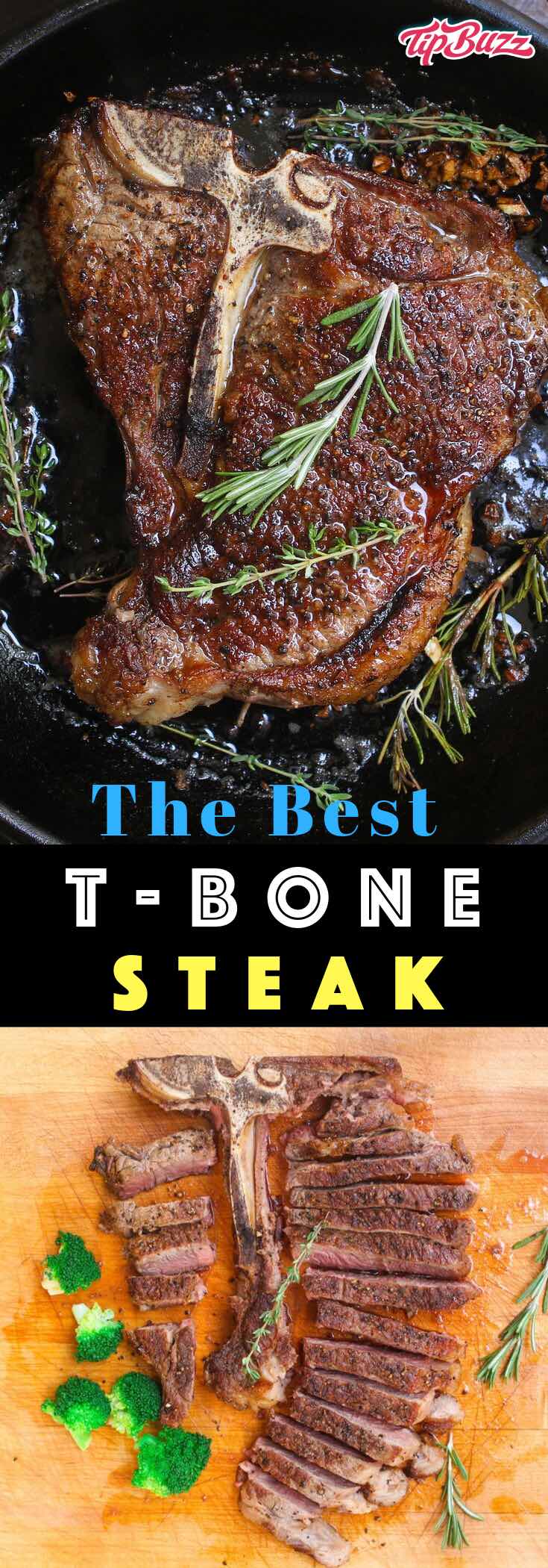 T-bone Steak seared to caramelized perfection