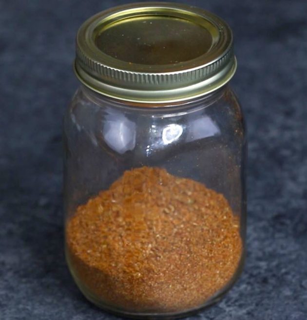 Taco Seasoning in a mason jar