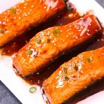 This Teriyaki Salmon is flaky, juicy and pan-fried to perfection with homemade Teriyaki Sauce. It’s the easiest, most flavorful teriyaki salmon you’ll ever eat. A healthy weeknight dinner option that’s ready in 20 minutes. Plus video recipe!