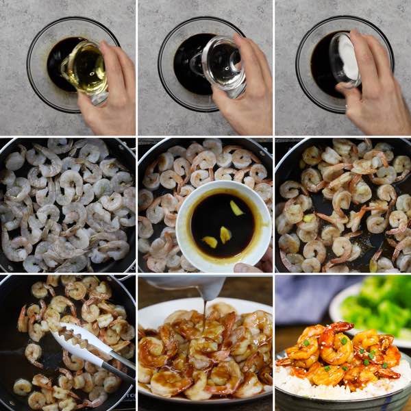 Teriyaki Shrimp Process Photo