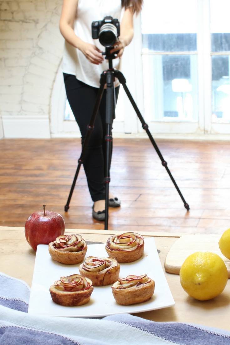 Photographing a dessert recipe at TipBuzz