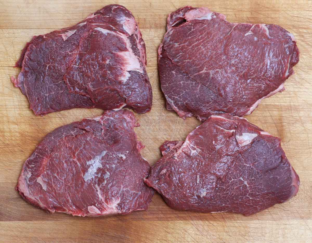 Fresh beef cheeks trimmed of fat