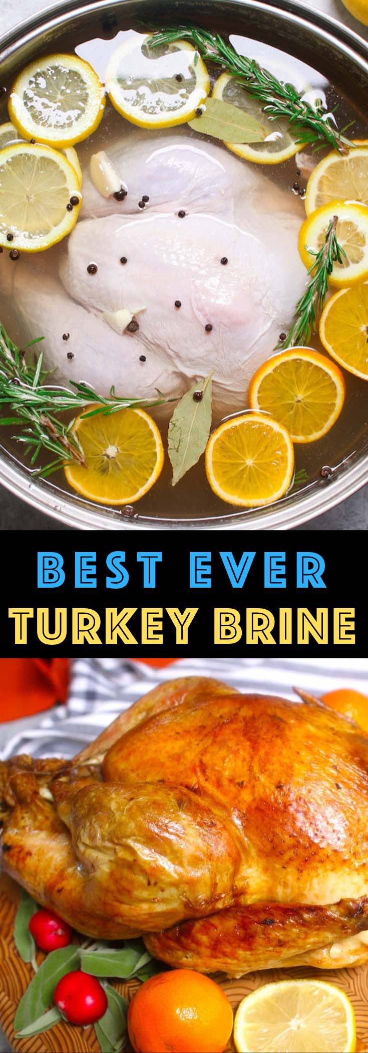 A great turkey brine is the first step to getting the perfect tender and juicy turkey, whether roasted or smoked. Learn how to brine a turkey with this quick and easy recipe made with salt, water, brown sugar, apple cider vinegar, citrus, and aromatics. No more dried-out turkey!