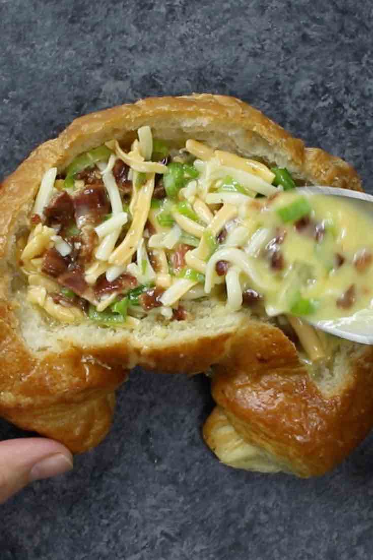 Omelet Breakfast Croissant Boats Recipe (with Video) TipBuzz